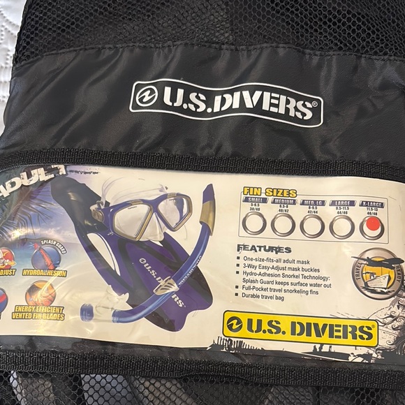 U.S. Divers Snorkel Set in Black and Gray - Picture 1 of 5